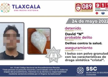 La SSC detiene a una persona por la posesión ilegal de narcóticos en Teolocholco.