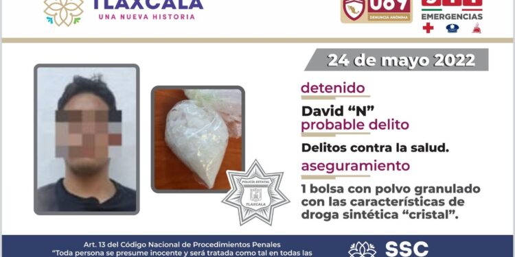 La SSC detiene a una persona por la posesión ilegal de narcóticos en Teolocholco.