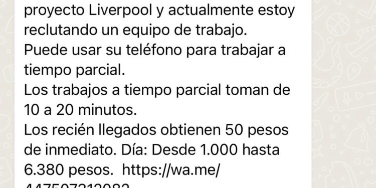 Denuncian posible estafa por Whast App.