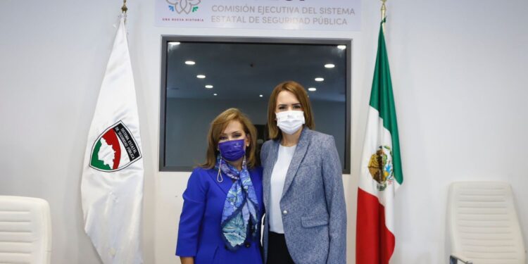 Fortalecerán Gobernadora Lorena Cuéllar y Clara Luz Flores trabajo conjunto en materia de seguridad