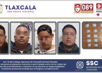 SSC detiene en Calpulalpan a cuatro sujetos que portaban droga sintética