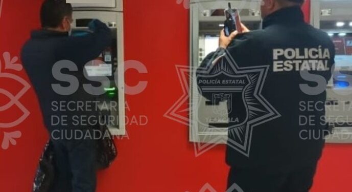 Retira SSC “tapa falsa” en cajero de Apizaco