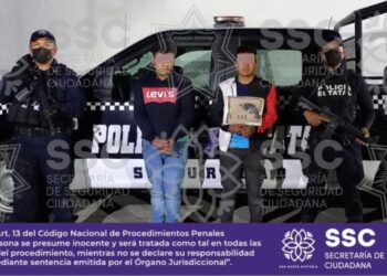 Asegura SSC a dos masculinos por portación de arma