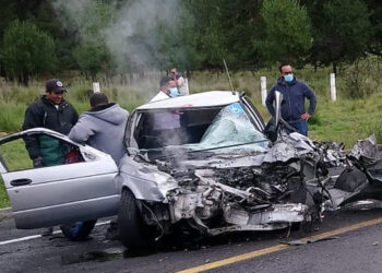 Muere abuelita en accidente automovilístico sobre la autopista Amozoc – Perote.