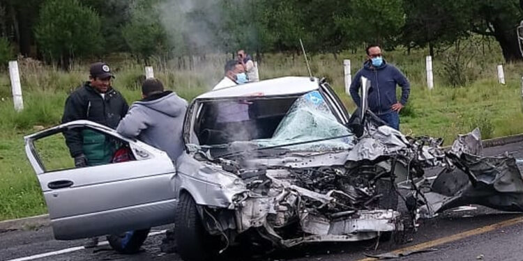 Muere abuelita en accidente automovilístico sobre la autopista Amozoc – Perote.