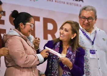 Encabezó gobernadora Lorena Cuéllar entrega de apoyos del PLEEN en Huamantla