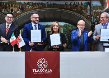 Encabezaron gobernadora Lorena Cuéllar y UNESCO firma de la “declaración por Tlaxcala”