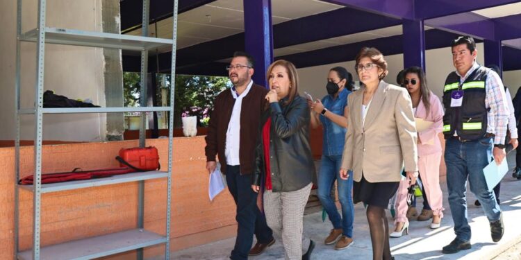 Supervisó gobernadora Lorena Cuéllar trabajos de rehabilitación del CAM 1 de Tlaxcala