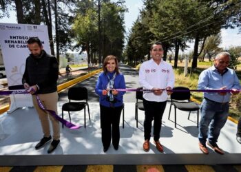 Invirtió gobernadora Lorena Cuéllar 4.1 mdp en rehabilitación del boulevard revolución de Nanacamilpa