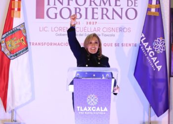 Presenta gobernadora informe regional por primer año de gobierno en Apizaco