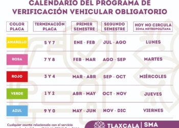 Inicia verificación vehícular obligatoria 2023 en Tlaxcala