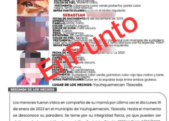 Localizan en Xaloztoc a madre con sus tres hijos con ficha de búsqueda en el estado.