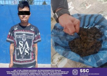 Detiene SSC a una persona con enervantes en Tetla de la Solidaridad