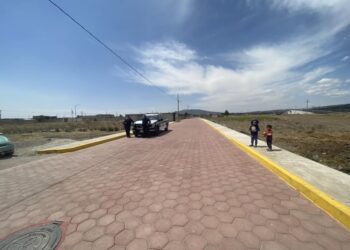 Inauguran calle Cuauhtémoc en San Diego Xalpatlahuaya en Huamantla.