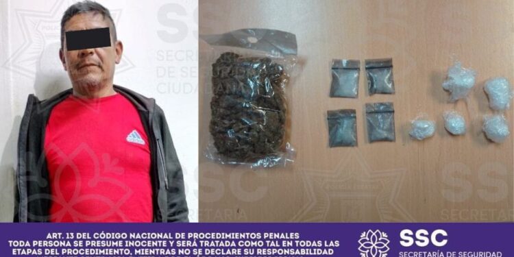 Detiene SSC a persona por posesión de droga psicoactiva y enervantes en Sanctórum