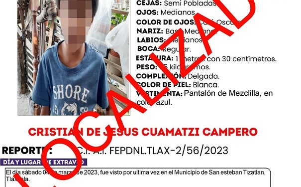 Ubica PGJE a menor de edad reportado como no localizado