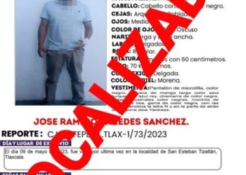 Ubica PGJE a masculino reportado como no localizado