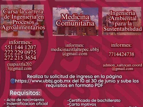 Universidades Benito Juárez abren convocatoria de nuevo ingreso en Tlaxcala