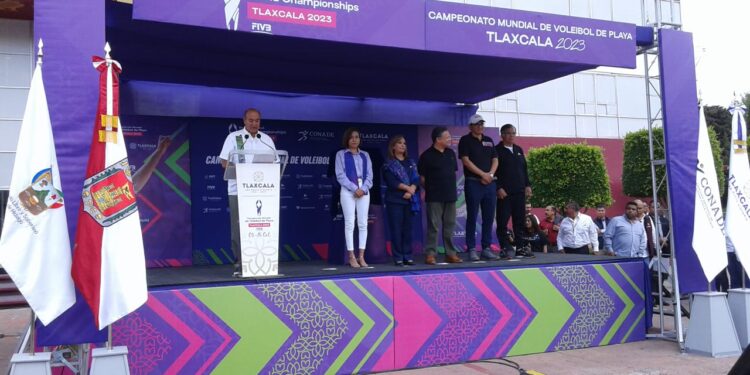 Llega Gira Trophy Tour, Campeonato Mundial de Voleibol de Playa Tlaxcala 2023 a Hidalgo.