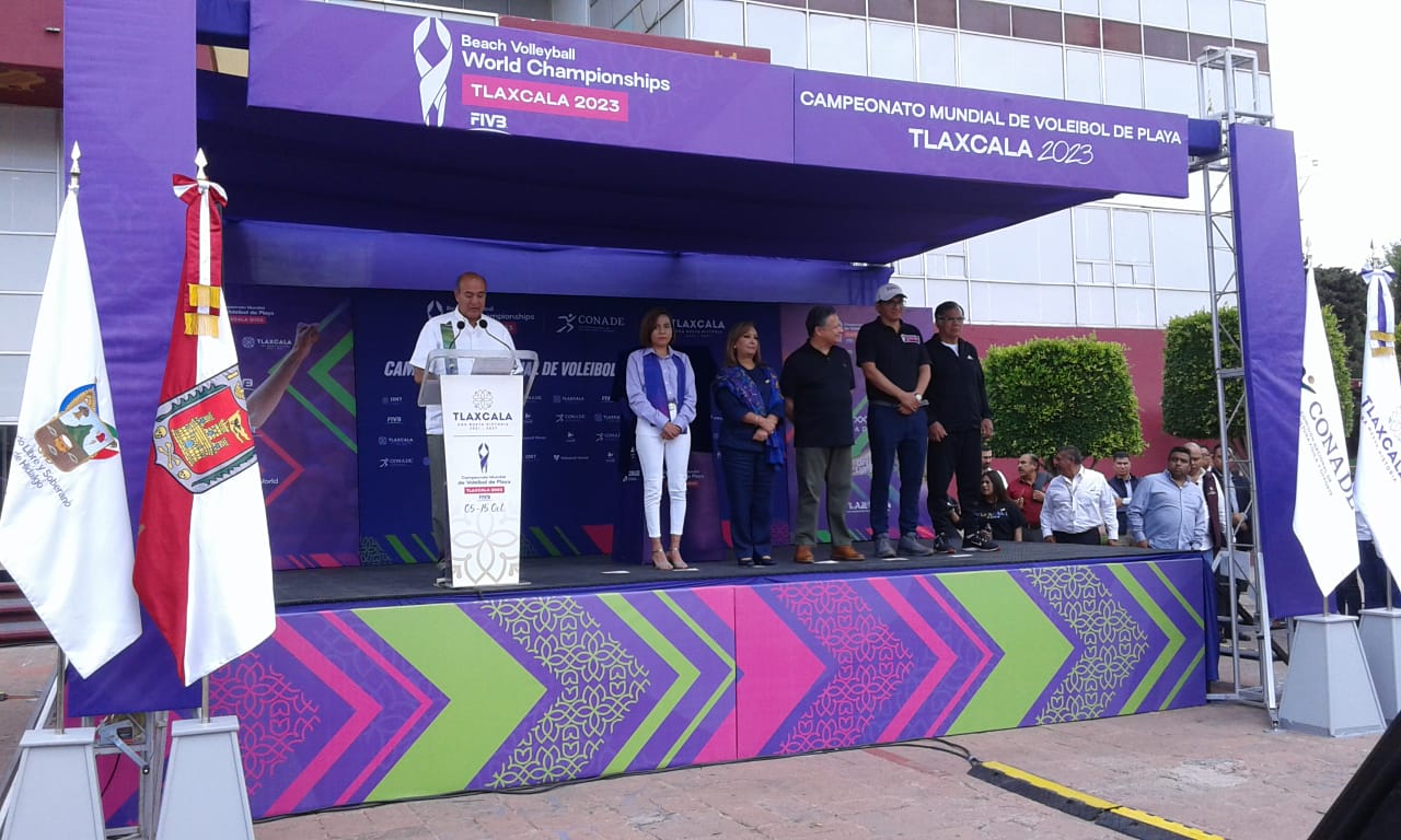 Llega Gira Trophy Tour, Campeonato Mundial de Voleibol de Playa Tlaxcala 2023 a Hidalgo.