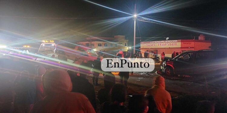 Choque en la entrada de Xicoténcatl en Huamantla.