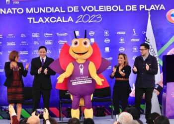 Presenta Gobierno del Estado balón y mascota oficial del mundial de voleibol de playa Tlaxcala 2023