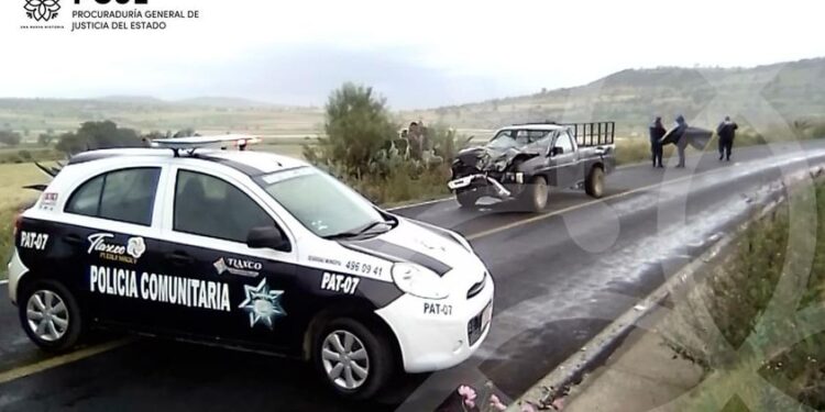 PGJE inicia carpeta de investigación por accidente en Tlaxco.