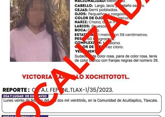 Ubica PGJE a menor de edad reportada como no localizada