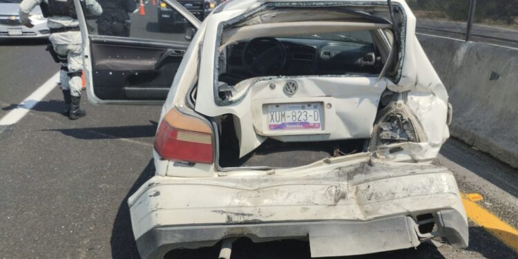 Chocan dos unidades en Cuauhtemoc, Huamantla.