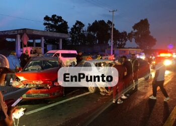 Colisionan 3 vehículos sobre la México – Veracruz a la altura Huamantla.