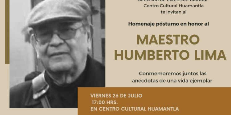 Rendirá Centro Cultural Huamantla Homenaje Póstumo a Humberto Lima Lima.