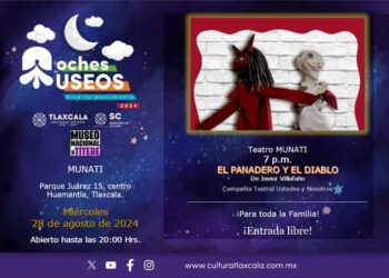 Invita Dirección del Museo Nacional del Títere “Rosete Aranda” de Huamantla a su “Noche de Museos”.