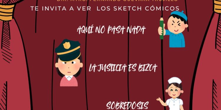 Invita Centro Cultural Huamantla la presentación de sketch cómicos.