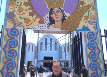 Participa Arte Mágico de Huamantla en la colocación de la Portada Central en la Basílica de la Caridad.