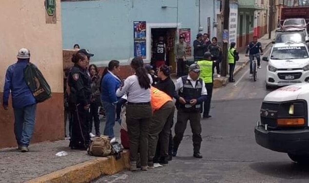 Hieren con arma de fuego a masculino en Huamantla.