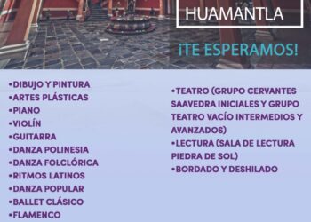 Invita Centro Cultural Huamantla a Cursos y Talleres Ordinarios.