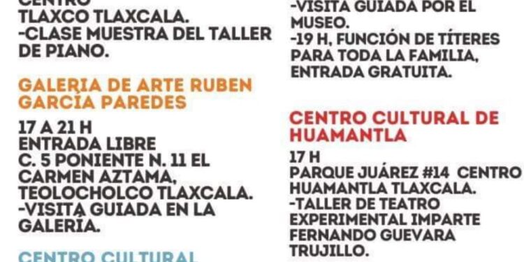 Invita Centro Cultural Huamantla a Taller de Teatro Experimental.