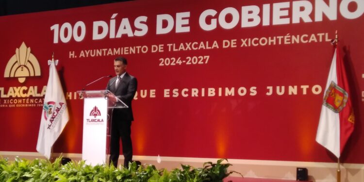 Rinde Presidente Municipal de Tlaxcala Informe de Actividades a 100 Días de Iniciar la Administración que Encabeza.