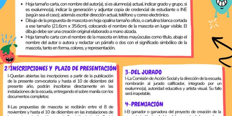 Escuela Primaria “Benito Juárez” Convoca a alumnos y exalumnos a crear la Mascota Institucional