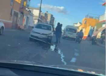 Se registra accidente sobre prolongación Juárez en Huamantla.