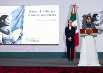PRESIDENTA CLAUDIA SHEINBAUM INVITA A LAS Y LOS JÓVENES A EVITAR EL CONSUMO DE VAPEADORES; CONTIENEN MÁS DE 30 SUSTANCIAS NOCIVAS PARA LA SALUD