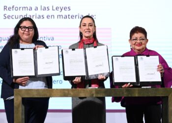 FIRMA PRESIDENTA CLAUDIA SHEINBAUM DECRETO POR EL QUE SE REFORMAN LEYES SECUNDARIAS PARA PROTEGER A LAS MUJERES EN MÉXICO