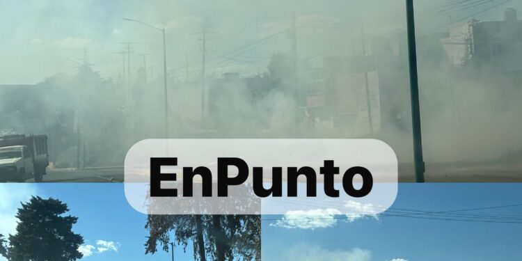 Nuevamente quema de pastizales genera poca visibilidad en carreteras y contaminación.