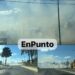 Nuevamente quema de pastizales genera poca visibilidad en carreteras y contaminación.