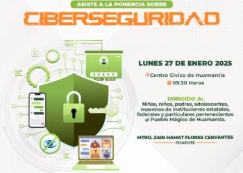 Invita la coordinación de educación en Huamantla a la ponencia “Ciberseguridad”.