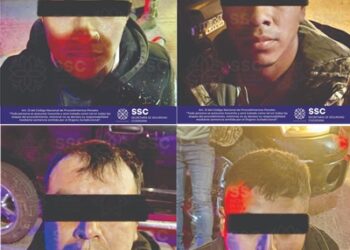 Asegura la SSC a cuatro sujetos en el municipio de Ixtacuixtla