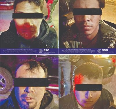 Asegura la SSC a cuatro sujetos en el municipio de Ixtacuixtla