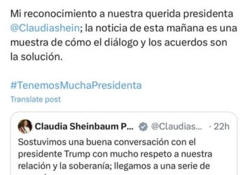Lorena Cuéllar reconoce negociación de la presidemta Claudia Sheinbaum Pardo