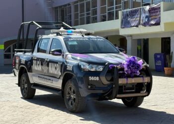 Entrega Alcaldesa de Tequexquitla Patrulla a Dirección de Seguridad Municipal.