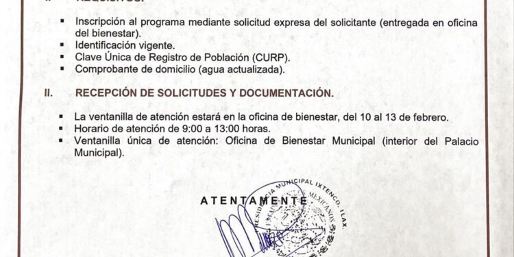 Convoca Gobierno de Ixtenco a Segunda Jornada Empleo Temporal 2025.